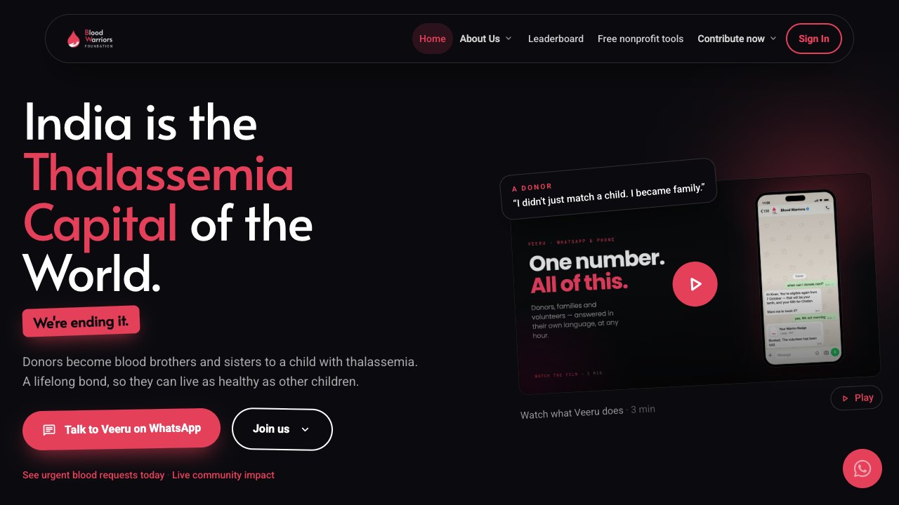 Blood Warriors website